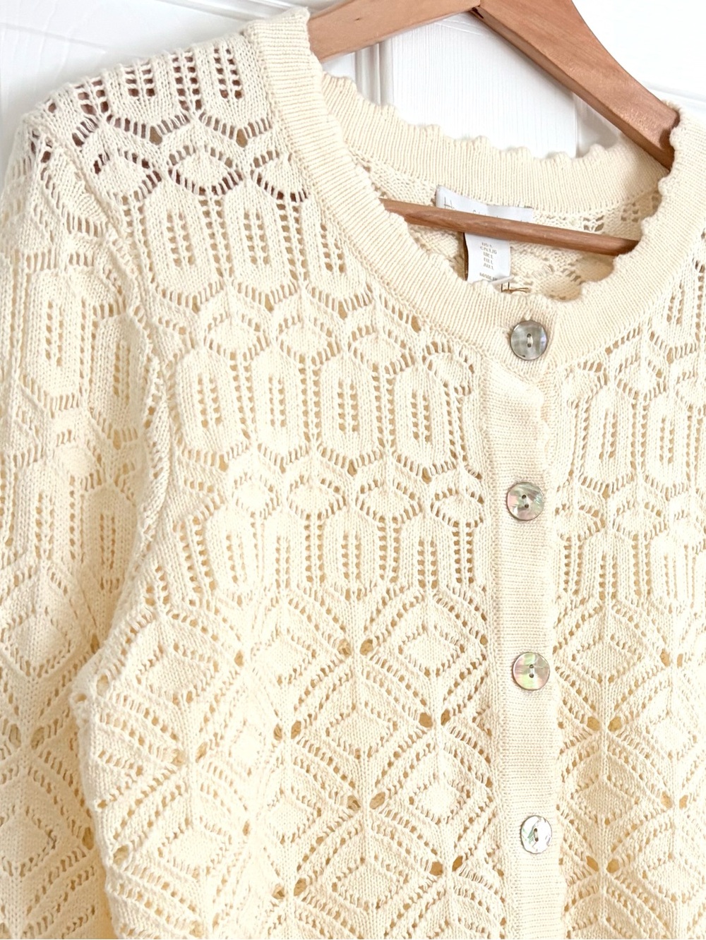 NWT House of Harlow Crochet Cardigan Size L - Picture 4 of 5